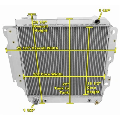 Tus nqi pheej yig Rau Tsheb Dej Txias Qhov Chaw Txhuas Lub Tsheb Radiator